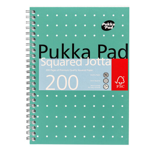 Pukka Pad Notitieboek Pukka Pad Jotta A5 ruit 5x5mm 200 pagina's 80gr groen