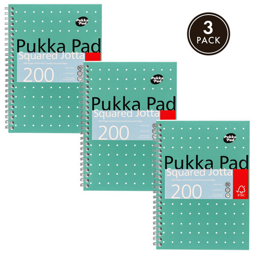 Pukka Pad Notitieboek Pukka Pad Jotta A5 ruit 5x5mm 200 pagina's 80gr groen