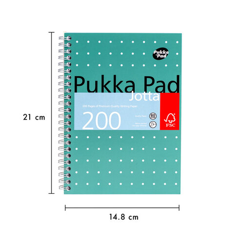 Pukka Pad Bloc-notes Pukka Jotta A5 ligné 200 pages 80g vert