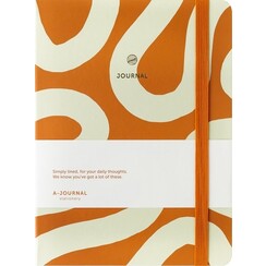 Carnet de notes A5 Flow orange A Journal ligné