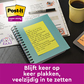 Post-it Bloc mémos 3M Post-it 584 127x203 Super Sticky ligné assorti 4 pièces