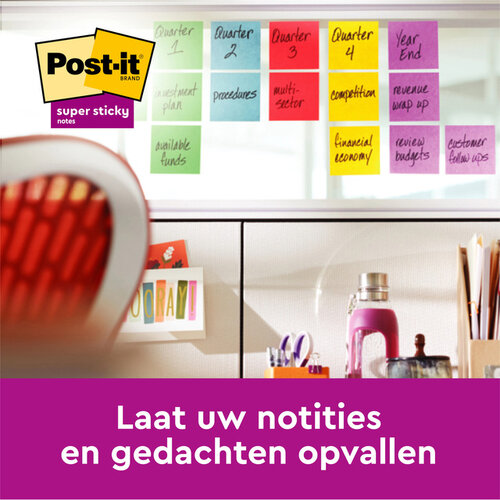 Post-it Memoblok 3M Post-it 655 76mmx127mm Super Sticky Oasis 5 stuks