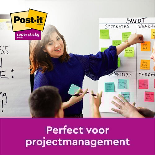 Post-it Memoblok 3M Post-it 655 76mmx127mm Super Sticky Oasis 5 stuks