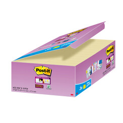 Bloc mémos 3M Post-it 622 Super Sticky 47,6x47,6mm jaune 21 + 3 gratuits
