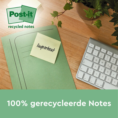 Post-it Memoblok 3M Post-it 654 RSSCOL 76x76mm geel 3+1 gratis