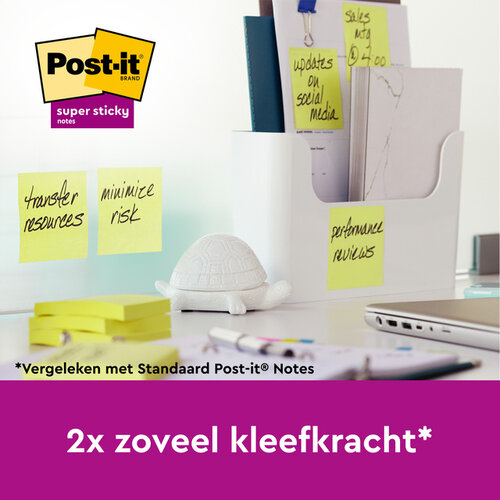 Post-it Memoblok 3M Post-it 654 RSSCOL 76x76mm geel 3+1 gratis