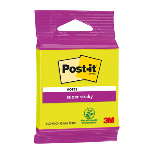 Post-it Memoblok 3M Post-it 6920 SS 76x76mm ass. kleur 45 vel