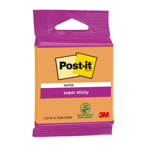 Post-it Memoblok 3M Post-it 6920 SS 76x76mm ass. kleur 45 vel