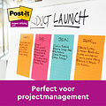Post-it Memoblok 3M Post-it XL-LL Super Sticky 101mmx101mm groen met lijn 70 vel