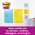 Post-it Memoblok 3M Post-it XL-LL Super Sticky 101mmx101mm groen met lijn 70 vel