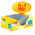 Post-it Bloc mémos 3M Post-it 38x51mm jaune 16+ 4 gratuits