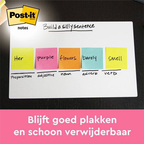 Post-it Bloc mémos 3M Post-it 654 76x76mm Energetic Colours 6 pièces