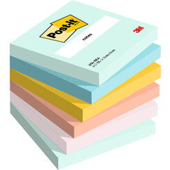 Memoblok 3M Post-it 654 76x76mm Beachside Colour 6 stuks