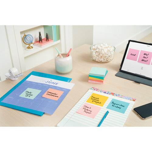 Post-it Bloc mémos 3M Post-it 654 76x76mm Beachside Colour 6 pièces