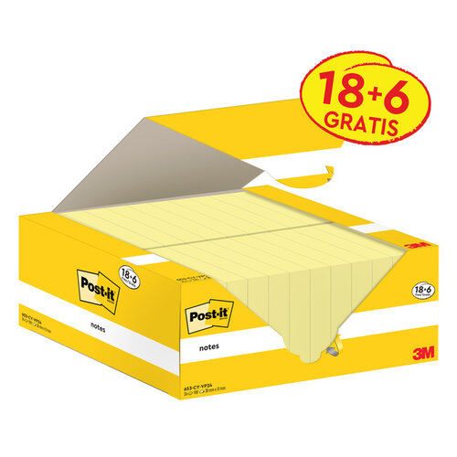 Post-it Notes 3M Post-it 653-CY 38x51mm jaune lot promo