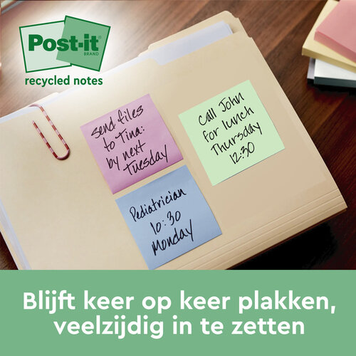 Post-it Bloc-mémos 3M post-it 622 RSS3COL 47,6x47,6mm assorti 3 pièces