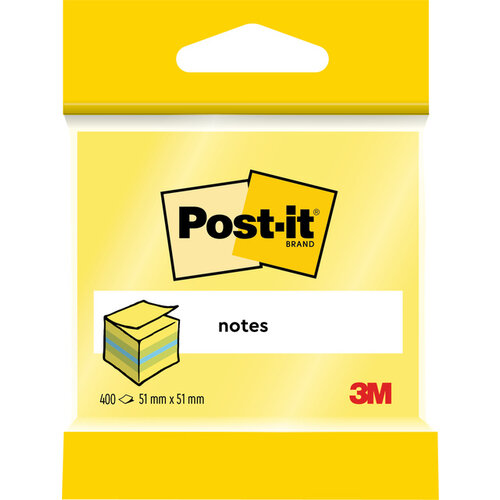 Post-it Bloc-mémos 3M Post-it 2012L 51x51mm cube assorti 400 feuilles