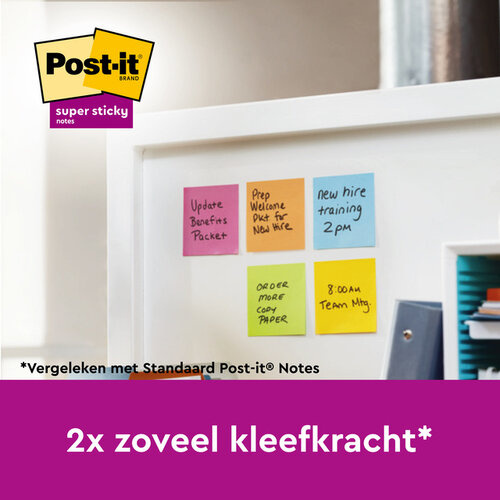 Post-it Memoblok Post-it 3M Z-Note R330 Super Sticky 76x76mm Carnival 6 stuks