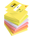Post-it Bloc mémos 3M Post-it Z-Note R330 75x76mm couleur assorti 6 pièces