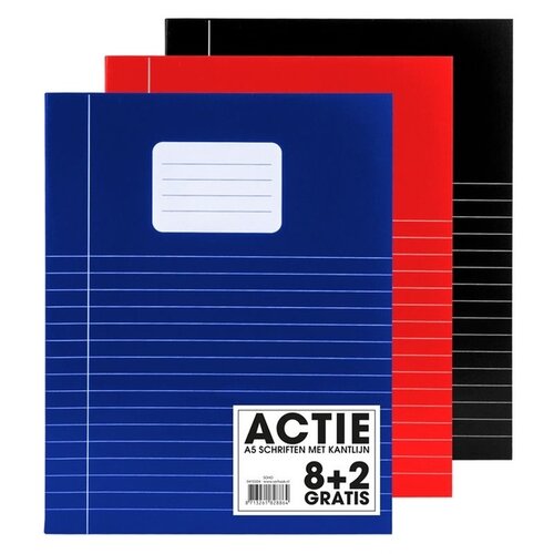 SOHO Cahier SOHO Basic A5 ligné 80 pages 70g assorti 8+2 gratuits