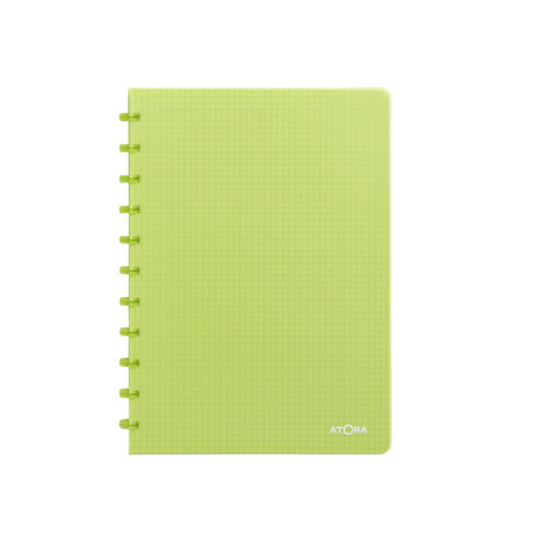Atoma Cahier Atoma A4 carreau 5x5mm 144 pages 90g PP transparent assorti