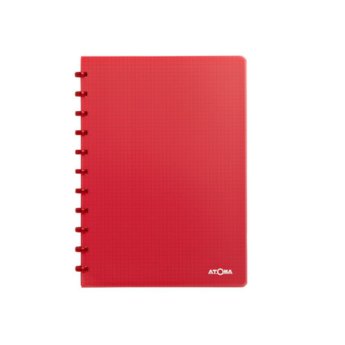 Atoma Cahier Atoma A4 carreau 5x5mm 144 pages 90g PP transparent assorti