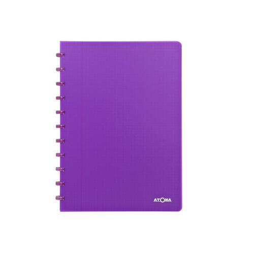 Atoma Cahier Atoma A4 carreau 5x5mm 144 pages 90g PP transparent assorti