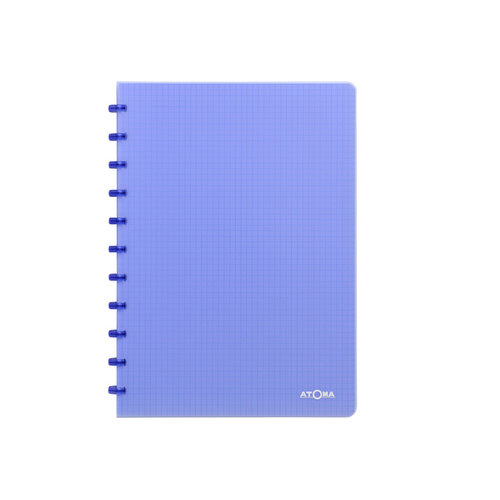 Atoma Cahier Atoma A4 carreau 5x5mm 144 pages 90g PP transparent assorti
