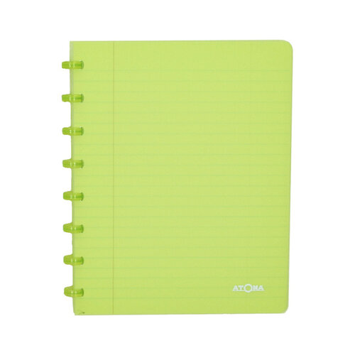 Atoma Schrift Atoma A5 lijn 144blz 90gr PP transparant assorti