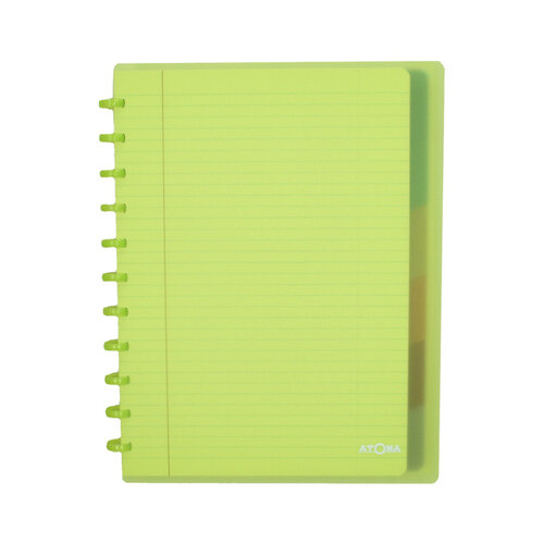 Atoma Schrift Atoma A4+ lijn 120blz 90gr PP transparant assorti