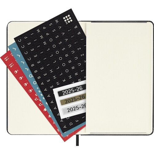 Moleskine Agenda 2025/2026 Moleskine 18M Planner Weekly 7 jours/1 page Pocket CR noir