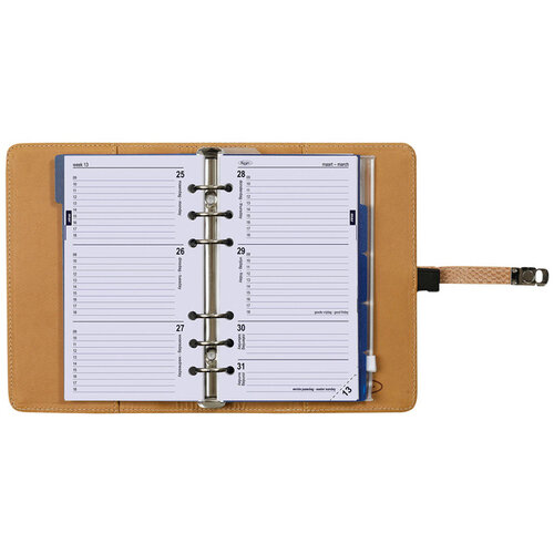 Kalpa Organiseur Kalpa Personal Agenda 2025-2026 7 jours/2 pages serpent brun