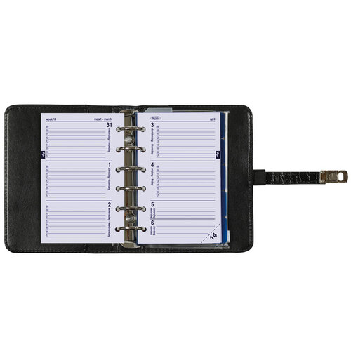 Kalpa Organiseur Kalpa Pocket Agenda 2025-2026 7 jours/2 pages croco noir