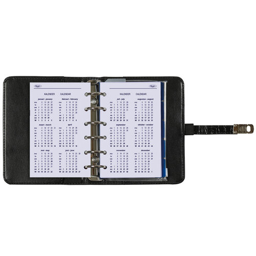 Kalpa Organiseur Kalpa Pocket Agenda 2025-2026 7 jours/2 pages croco noir
