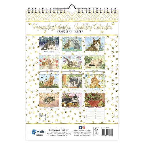 Franciens Katten Calendrier anniversaire Franciens Katten "Jeroen" A4