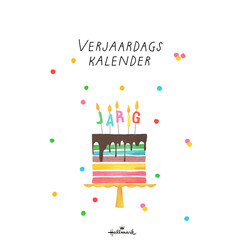 Calendrier anniversaire court Pretty Cute 21x30cm