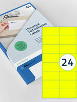 Rillprint Etiket Rillprint 70x37mm fluorgeel 2400 etiketten