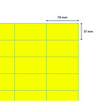 Rillprint Etiquette Rillprint 70x37mm jaune fluo 2400 étiquettes