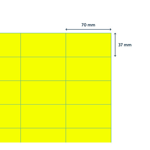 Rillprint Etiket Rillprint 70x37mm fluorgeel 2400 etiketten