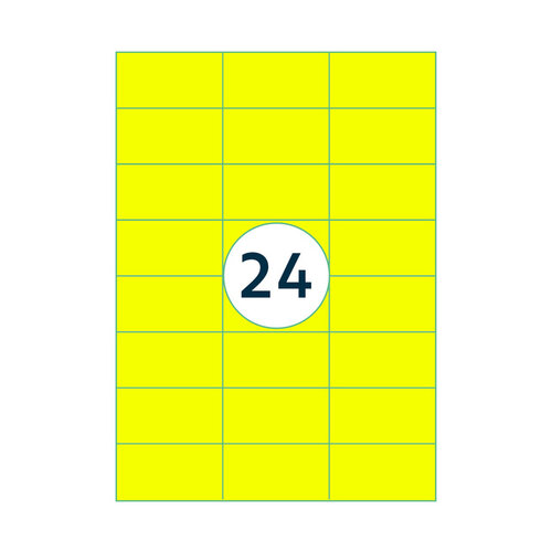 Rillprint Etiquette Rillprint 70x37mm jaune fluo 2400 étiquettes