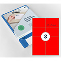 Rillprint Etiquette Rillprint 105x74mm rouge fluo 800 étiquettes