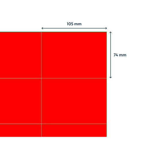 Rillprint Etiquette Rillprint 105x74mm rouge fluo 800 étiquettes