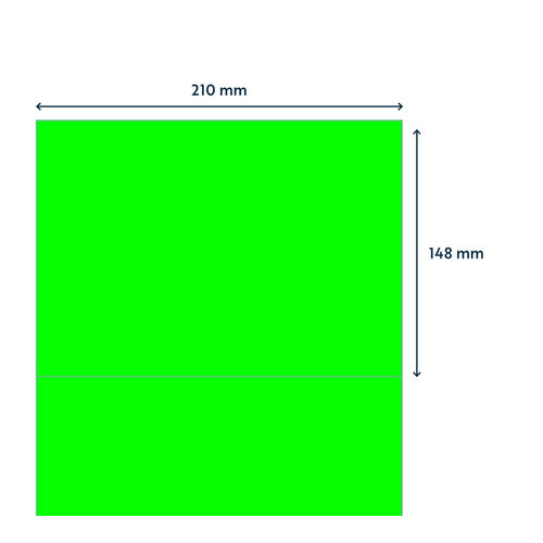 Rillprint Etiket Rillprint 210x148mm fluorgroen 200 etiketten