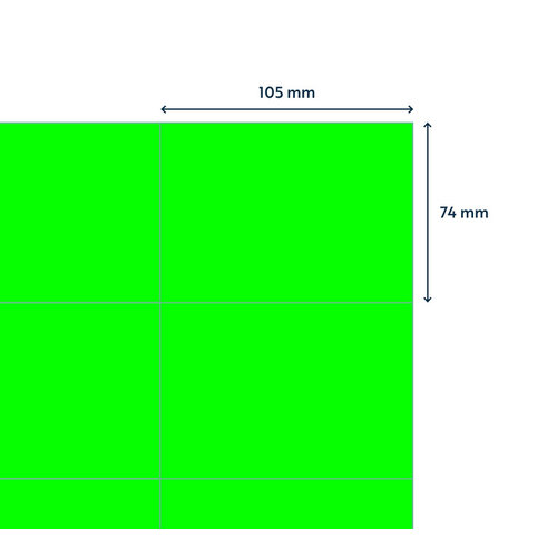Rillprint Etiket Rillprint 105x74mm fluorgroen 800 etiketten