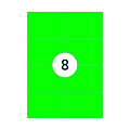 Rillprint Etiket Rillprint 105x74mm fluorgroen 800 etiketten