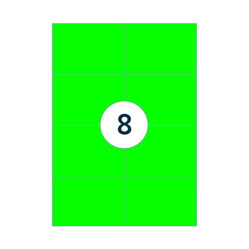 Rillprint Etiquette Rillprint 105x74mm vert fluo 800 étiquettes