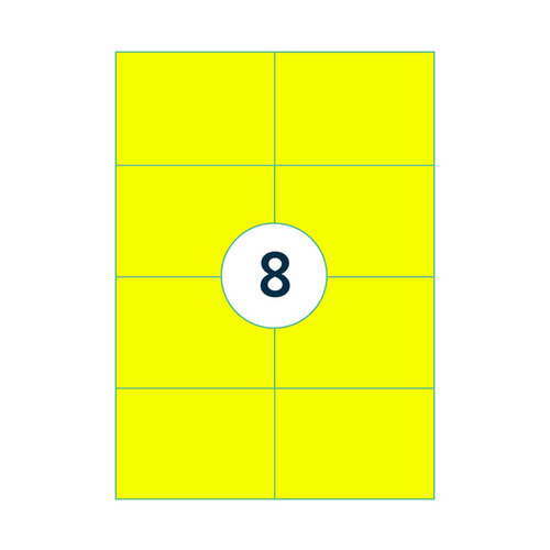 Rillprint Etiquette Rillprint 105x74mm jaune fluo 800 étiquettes