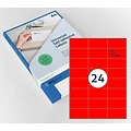Rillprint Etiquette Rillprint 70x37mm rouge fluo 2400 étiquettes