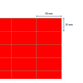 Rillprint Etiquette Rillprint 70x37mm rouge fluo 2400 étiquettes