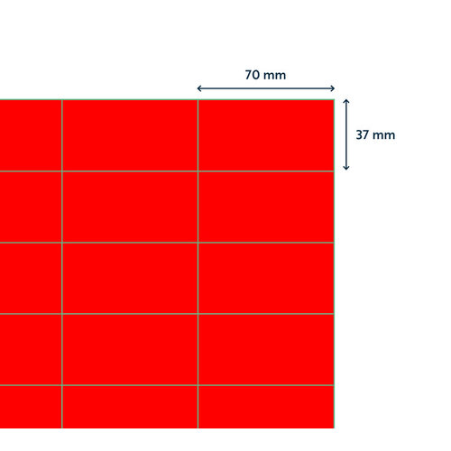 Rillprint Etiquette Rillprint 70x37mm rouge fluo 2400 étiquettes